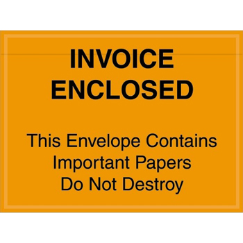 Tape Logic Important Papers EncloseD Envelopes, 4 1/2&quot; x 6&quot;, Orange, 1000/CS