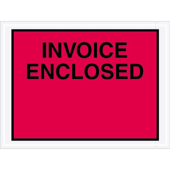 Tape Logic Invoice EncloseD Envelopes, 4 1/2&quot; x 6&quot;, Red, 1000/CS