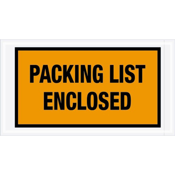 Tape Logic Packing List EncloseD Envelopes, 5 1/2&quot; x 10&quot;, Orange, 1000/CS