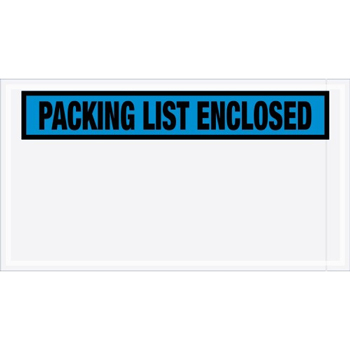 Tape Logic Packing List EncloseD Envelopes, 5 1/2&quot; x 10&quot;, Blue, 1000/CS