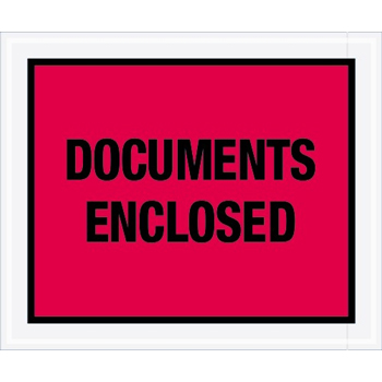 Tape Logic Documents EncloseD Envelopes, 10&quot; x 12&quot;, Red, 500/CS