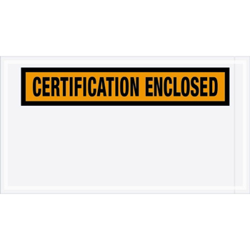 Tape Logic Certification EncloseD Envelopes, 5 1/2&quot; x 10&quot;, Orange, 1000/CS