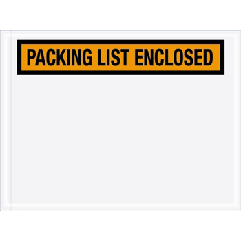 Tape Logic Packing List EncloseD Envelopes, 4 1/2&quot; x 6&quot;, Orange, 1000/CS