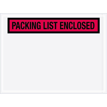 Tape Logic Packing List EncloseD Envelopes, 4 1/2&quot; x 6&quot;, Red, 1000/CS
