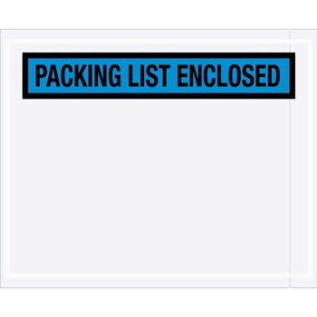 Tape Logic Packing List EncloseD Envelopes, 4 1/2&quot; x 5 1/2&quot;, Blue, 1000/CS