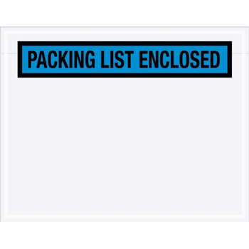 Tape Logic Packing List EncloseD Envelopes, 7&quot; x 5 1/2&quot;, Blue, 1000/CS