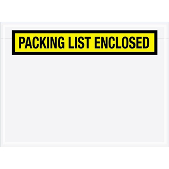 Tape Logic Packing List EncloseD Envelopes, 6 3/4&quot; x 5&quot;, Yellow, 1000/CS