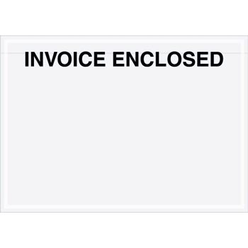 Tape Logic Invoice EncloseD Envelopes, Clear Face, 7&quot; x 5&quot;, Clear, 1000/CS