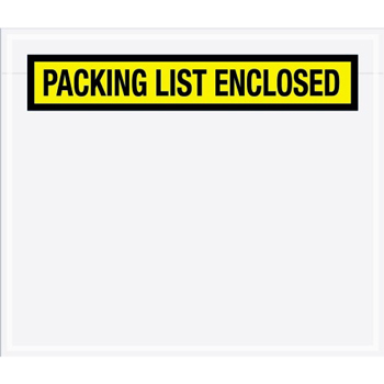 Tape Logic Packing List EncloseD Envelopes, 7&quot; x 6&quot; low, Yellow, 1000/CS