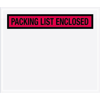 Tape Logic Packing List EncloseD Envelopes, 7&quot; x 6&quot; Pa, Red, 1000/CS