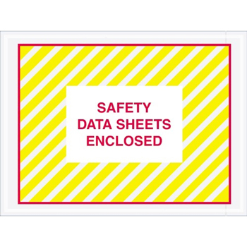 Tape Logic SDS Envelopes, Safety Data Sheets EncloseD, 4 1/2&quot; x 6&quot;, Printed Clear, 1000/CS