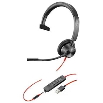 Poly Blackwire Corded Headset 3315, Mono, USB-C, 3.5 mm, PC, Mobile, Universal