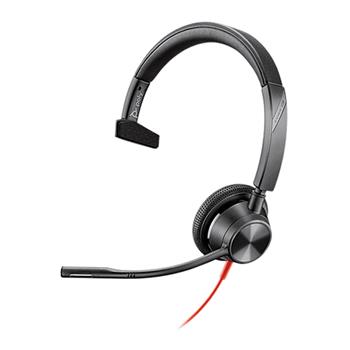 Poly Blackwire Corded Headset 3315, Mono, USB-C, 3.5 mm, PC, Teams Certified