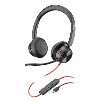 Poly Blackwire Corded Headset 8225, Stereo, USB-C, PC/MAC, Universal