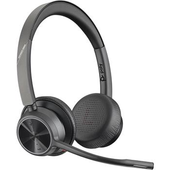 Poly Voyager Focus Wireless Bluetooth Headset 4320 UC, Stereo, Charge Stand, USB-A, BT, PC, Mobile, Teams Certified