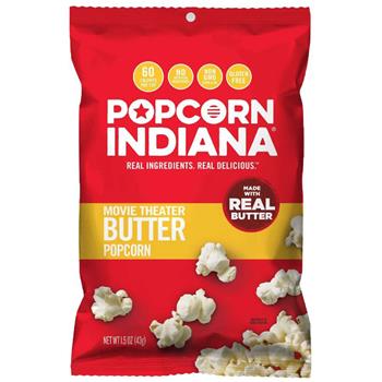 Popcorn Indiana Movie Theater Popcorn, Original, 1.5 oz, 6 Bags/Case