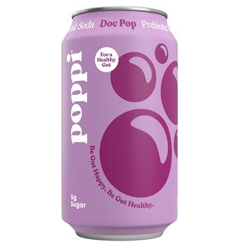Poppi Doc Pop Prebiotic Soda, 12 oz, 12 Cans/Pack