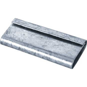 W.B. Mason Co. Metal Poly Strapping Seals, Closed Thread On, 1/2 in, Silver, 1000/Case