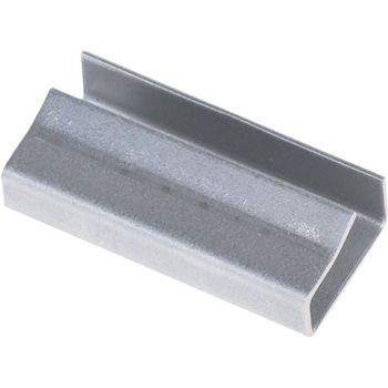 W.B. Mason Co. Metal Poly Strapping Seals, Open/Snap On, 5/8 in x 1-1/4 in, Silver, 1,000/Case