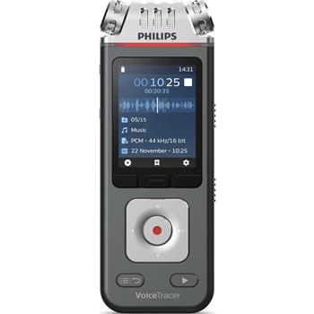 Philips VoiceTracer Audio Recorder, DVT7110, 8 GB, Gray