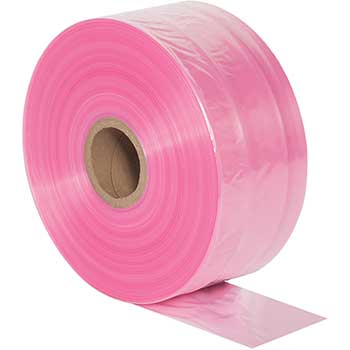 W.B. Mason Co. Anti-Static Poly Tubing, 3 in x 2150 ft, 2 Mil, Pink