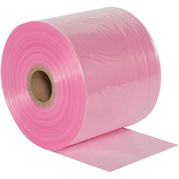 W.B. Mason Co. Anti-Static Poly Tubing, 8 in x 2150 ft, 2 Mil, Pink