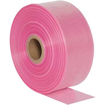 W.B. Mason Co. Anti-Static Poly Tubing, 9 in x 1075 ft, 4 Mil, Pink