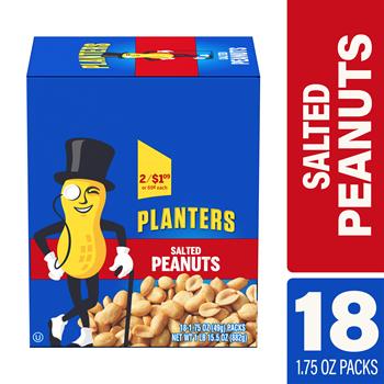 Planters Salted Peanuts, 1.75 oz., 18/PK