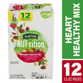Planters Nut-rition Heart Healthy Nut Mix, 1.5 oz., 12/PK