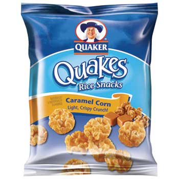 Quaker&#174; Quakes&#174; Rice Snacks, Caramel Corn, .91 oz., 60/CS