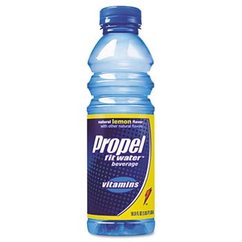 Propel Fitness Water Flavored Water, Lemon, Bottle, 500mL, 24/Carton