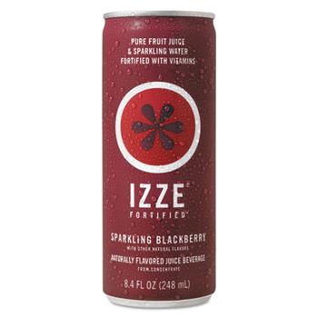 IZZE Fortified Sparkling Juice, Blackberry, 8.4 oz Can, 24/Carton