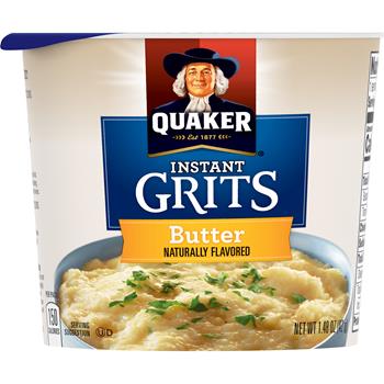 Quaker Grits, Butter Flavor, 1.4 oz, 24/Case