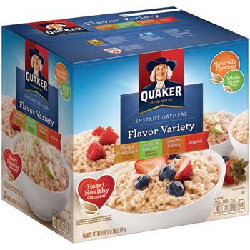 Quaker&#174; Instant Oatmeal Variety Pack, 64/CS