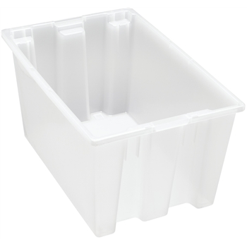 Quantum Storage Systems Genuine Stack &amp; Nest Totes, 23-1/2&quot; x 15-1/2&quot; x 12&quot;, Blue, 3/CT