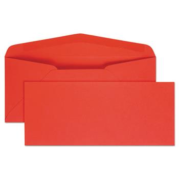 Quality Park Colored Envelope, Traditional, #10, Red, 25/Pack