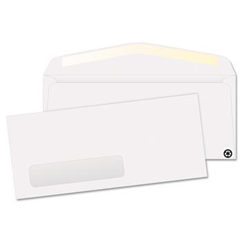 Quality Park Window Envelope, Contemporary, #10, White, Recycled, 500/Box
