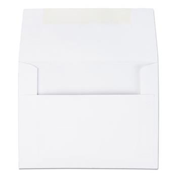 Quality Park™ Greeting Card/Invitation Envelope, Contemporary, #5 1/2, White, 100/Box