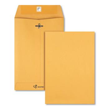 Quality Park™ Clasp Envelope, 6 1/2 x 9 1/2, 28lb, Brown Kraft, 100/BX
