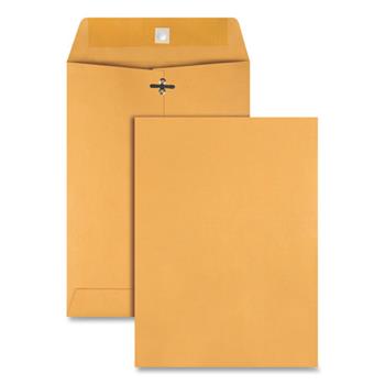 Quality Park™ Clasp Envelope, 7 1/2 x 10 1/2, 28lb, Brown Kraft, 100/Box