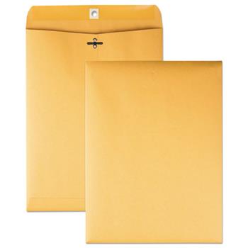Quality Park™ Clasp Envelope, 9 x 12, 28lb, Brown Kraft, 100/Box