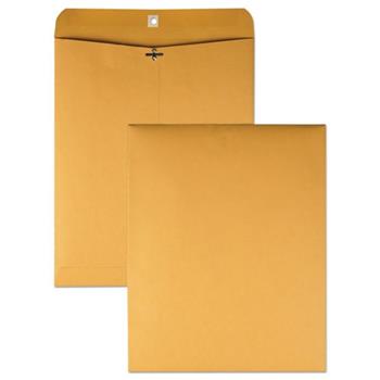 Quality Park Clasp Envelopes, Deeply Gummed Flaps for Permanent Secure Seal, 11 1/2 in. x 14 1/2 in., 28 lb. Brown Kraft, 100/Box