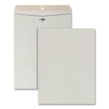 Quality Park™ Clasp Envelope, 10 x 13, 28lb, Executive Gray, 100/Box