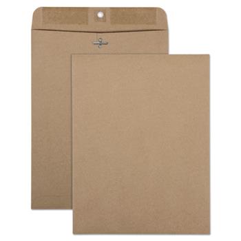 Quality Park 100% Recycled Brown Kraft Clasp Envelope, 9 x 12, Brown Kraft, 100/Box