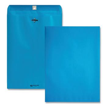 Quality Park Fashion Color Clasp Envelope, 9 x 12, 28lb, Blue, 10/Pack