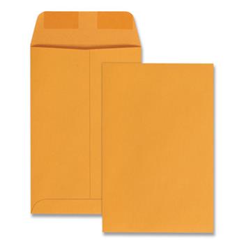 Quality Park Catalog Mailing Envelopes, 6 x 9, Gummed, Heavy 28 lb. Kraft Paper, 100/BX