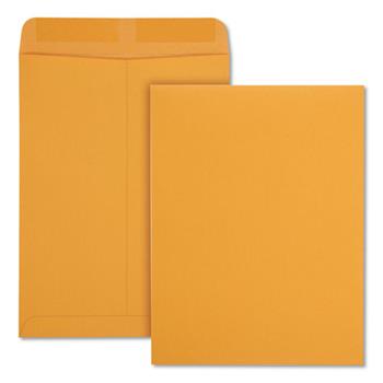Quality Park™ Catalog Mailing Envelopes, 9 x 12, Gummed, Heavy 28 lb. Kraft Paper, 250/BX