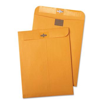 Quality Park Postage Saving ClearClasp Kraft Envelopes, 10 x 13, Brown Kraft, 100/Box