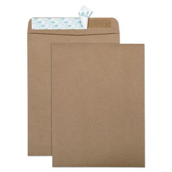 Quality Park™ 100% Recycled Brown Kraft Redi-Strip Envelope, 9 x 12, Brown Kraft, 100/Box