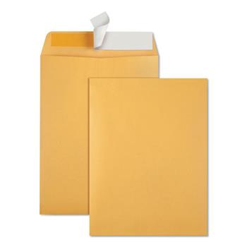 Quality Park™ Redi-Strip Catalog Envelope, 9 x 12, Brown Kraft, 100/Box